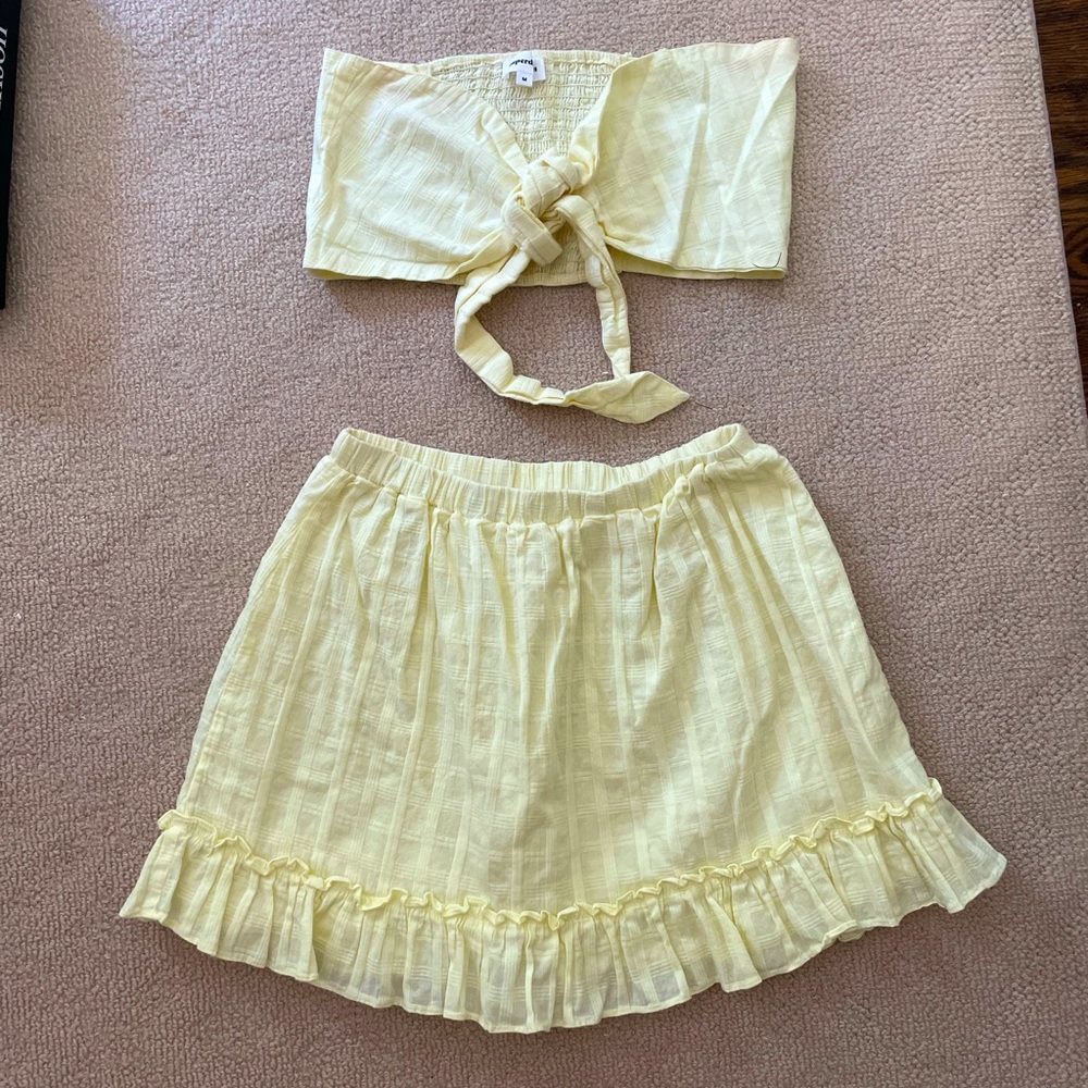 Superdown Light Yellow Two Piece Set - image 1